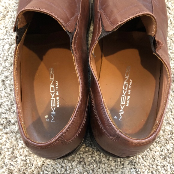 Men's Brown, Mike Konos Italian Shoes (Size 9) - Picture 6 of 10